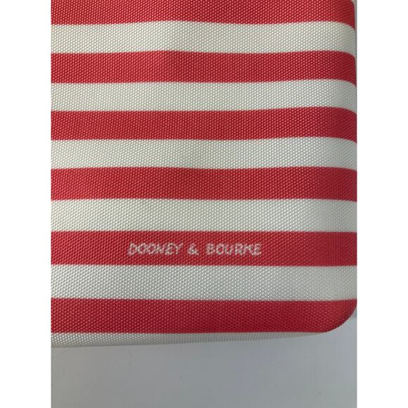 DOONEY & BOURKE PINK, WHITE STRIPED SMALL CANVAS CROSSBODY BAG - Picture 11 of 16